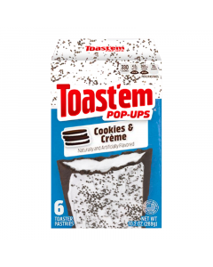 Clearance Special - Toast'em POP-UPS - Frosted Cookies & Creme Toaster Pastries 6pk - 10.2oz (288g) **Best Before: 10th March 24**