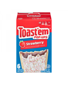Clearance Special - Toast'em POP-UPS - Frosted Strawberry Toaster Pastries 6pk - 10.2oz (288g) **Best Before: 18th April 2024**
