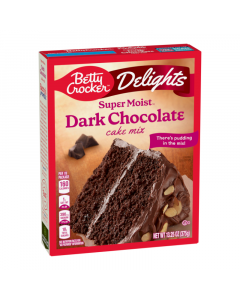 Clearance Special - Betty Crocker Delights Super Moist Dark Chocolate Cake Mix - 13.25oz (375g) **Best Before: 29th April 2024**