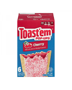 Clearance Special - Toast'em POP-UPS - Frosted Cherry Toaster Pastries 6pk - 10.2oz (288g) **Best Before: 13 February 24**