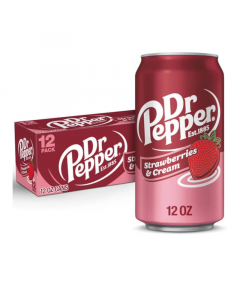 Dr Pepper Strawberries & Cream - 12-Pack (12 x 12fl.oz (355ml))