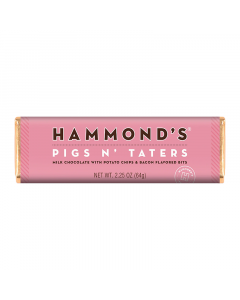 Hammond's Pigs 'N' Taters Milk Chocolate Bar - 2.25oz (64g) 
