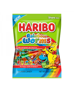 Haribo Rainbow Worms Peg Bag - 5oz (142g)