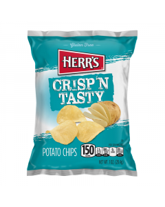 Clearance Special - Herr's Crisp 'N Tasty Regular Potato Chips - 1oz (28.4g) **Best Before: 09 October 23** BUY ONE GET ONE FREE