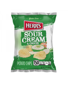 Herr's Sour Cream & Onion Ripples Potato Chips - 1oz (28.4g)