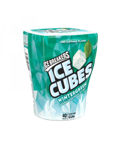 Ice Breakers Ice Cubes Wintergreen Gum Bottle Sugar Free 3.24oz (92g)