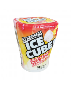 Ice Breakers Ice Cubes Strawberry Lemonade Sugar Free Gum 3.24oz (92g)