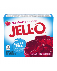 Jell-O - Raspberry Gelatin Dessert - Sugar Free - 0.3oz (8.5g)