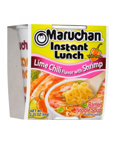 Clearance Special - Maruchan - Lime Chili Flavour with Shrimp Instant Lunch Ramen Noodles - 2.25oz (64g) **Best before: 17th April 2024**