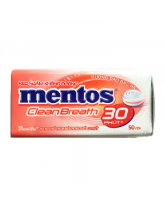 Mentos Clean Breath Peach Mints - 35g