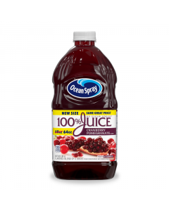 Clearance Special - Ocean Spray 100% Juice Cranberry Pomegranate - 64oz (1.89L) **Best Before: 15th December 2023**