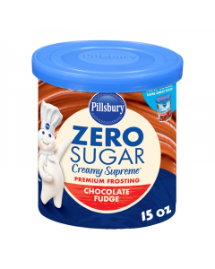 Pillsbury Zero Sugar Creamy Supreme Chocolate Fudge Flavored Premium Frosting - 15oz (425g)
