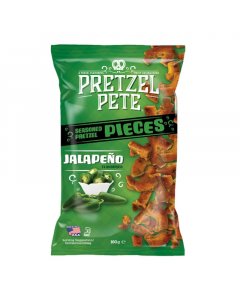 Clearance Special - Pretzel Pete Jalapeno Seasoned Pretzel Pieces - 160g **Best Before: 08 October 23**