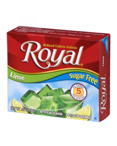 Clearance Special - Royal Gelatin Sugar Free - Lime - 0.32oz (9g) **Best Before: January 24**