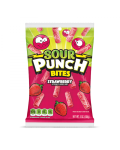 Clearance Special - Sour Punch Strawberry Bites - 5oz (142g) **Best Before: 20th April 2024**