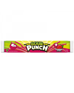 Clearance Special - Sour Punch Strawberry Candy Straws - 2oz (57g) **Best Before: 6th April 2024**