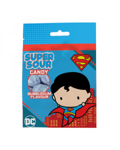 Superman Super Sour Bubble Gum Flavour Candy - 90g
