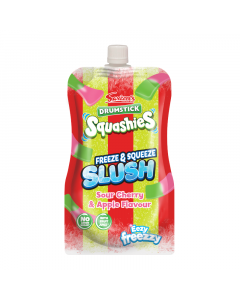 Clearance Special - Swizzels Drumstick Squashies Slush Pouch - Sour Cherry and Apple Flavour - 250ml **Best Before: 2nd March 2024**